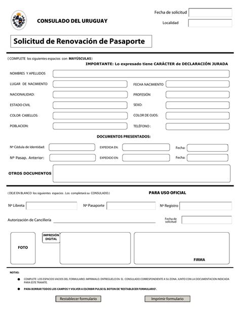 Solicitud y renovación del Pasaporte